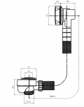 Odtokov komplet SANTECH 70 cm